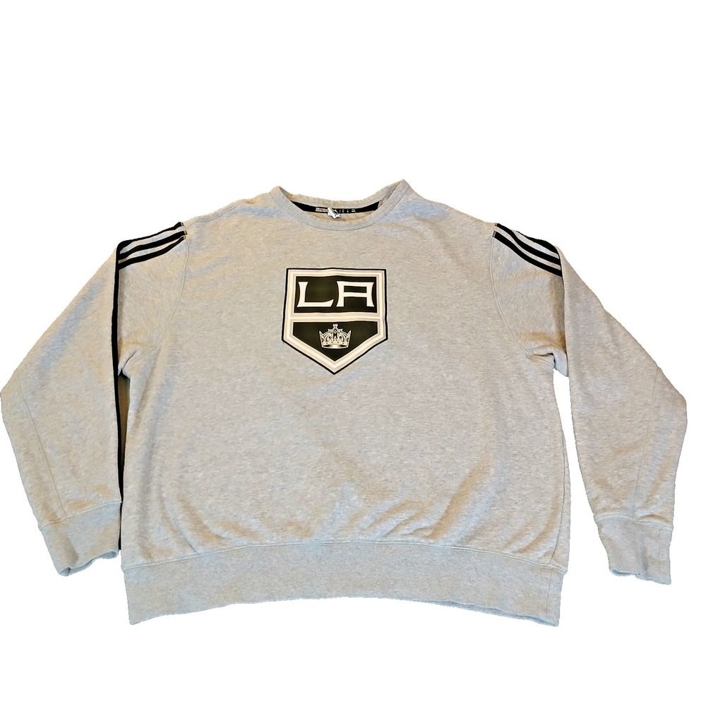 Adidas Los Angeles Kings Hockey NHL LA Times Gray Pullover Mens Sweatshirt XL